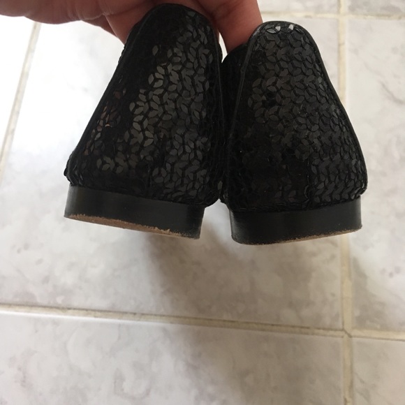 Manolo Blahnik Black Sequin Ballet Flats - Picture 4 of 10